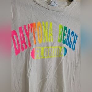 Vintage Daytona Beach tourist graphic tee neon Ombre | size L